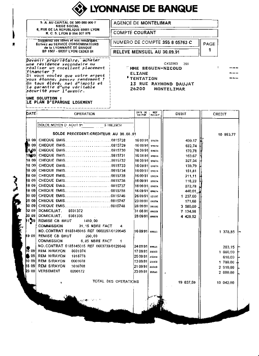 But de cette manoeuvre - mettre subrepticement mon compte � d�couvert en p�riode de vacances.