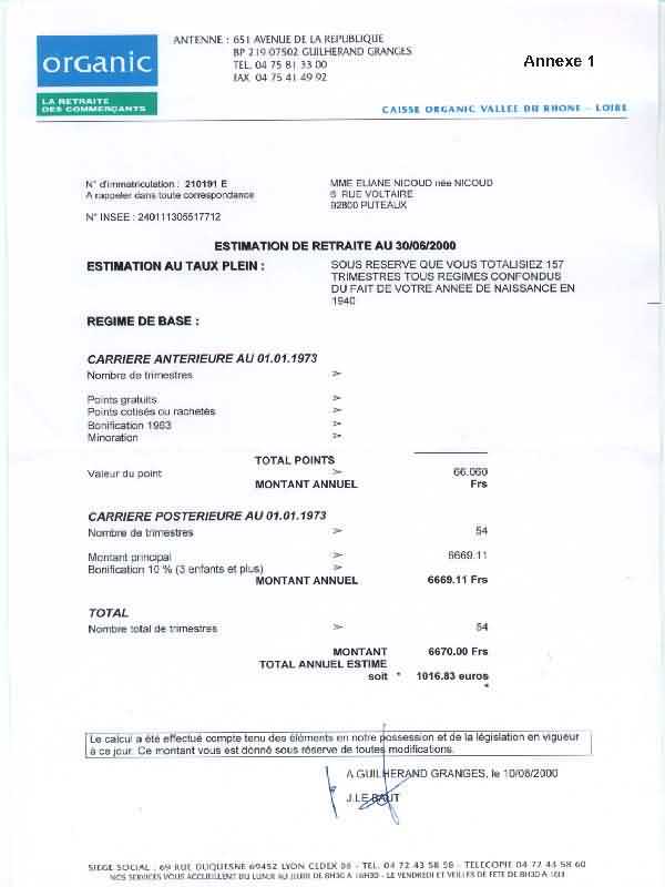 ORGANIC - Caisse nationale d'assurance vieillesse, invalidit� et d�c�s