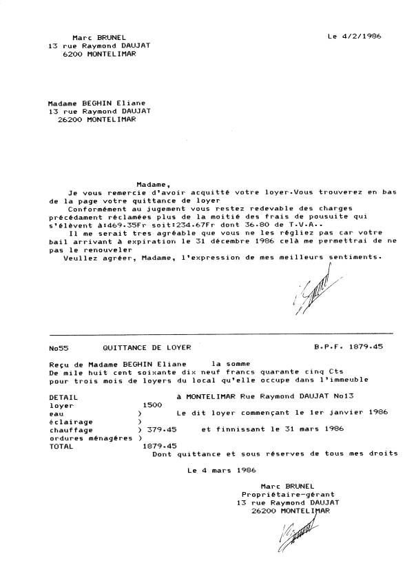 D�s son arriv� Marc Brunel a voulu m'�liminer pour prendre l'emplacement de ma boutique. Voir texte soulign�.