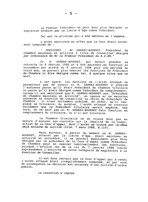 Les pages du m￯ire WAQUET ￬'appui du pourvoi n° F 90-80.934 - P5