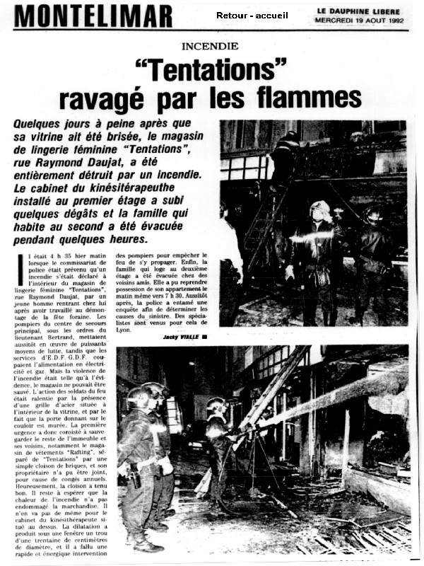 Tentation d�truit par le feu - La Police judiciaire a �t� saisie pour d�terminer l'origine du sinistre.