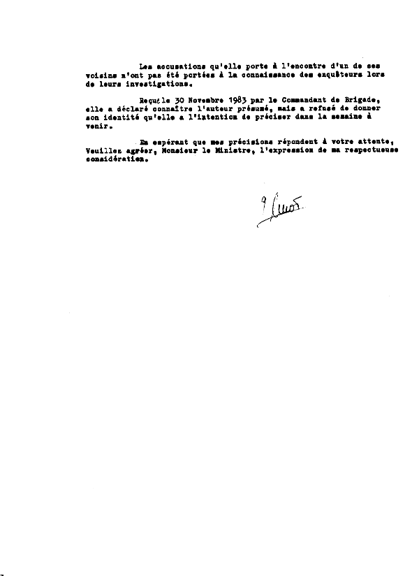 M. Maurice PIC S�nateur-Maire de Mont�limar me fait parvenir la lettre r�ponse du Capitaine Lissot